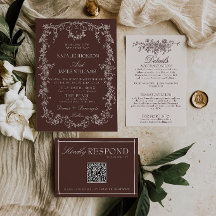 Elegante Braune Hochzeit mit Blumen im Stil des al