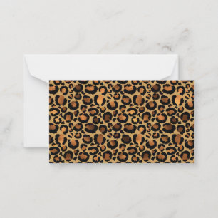 Elegante braune Leopardenflecken Wildtier Glamour Mitteilungskarte