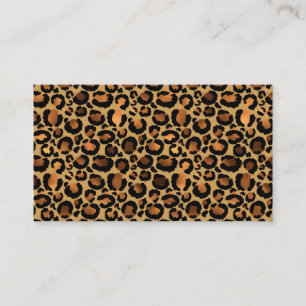 Elegante braune Leopardenflecken Wildtier Glamour Visitenkarte