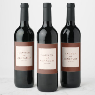 Elegante braune minimalistische Etiketten