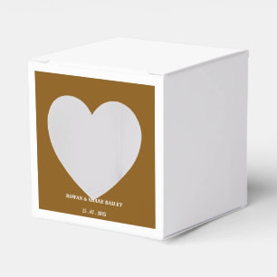 Elegante braune Monogramm-Hochzeitsgeschenkbox Geschenkschachtel