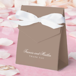Elegante braune romantische Hochzeit Geschenkschachtel