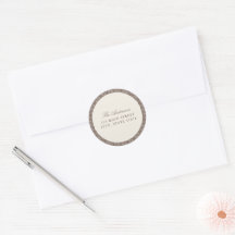 Elegante braune Streifen Rücksendeadresse