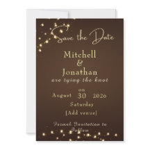 Elegante braune und goldene Lichterketten Hochzeit