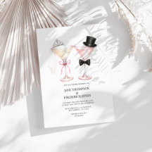 Elegante Braut Bräutigam Martini Cocktail Hochzeit