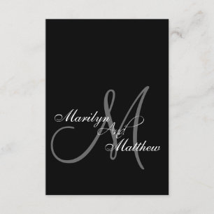 Elegante Braut-Bräutigam-Monogramm UAWG Karten