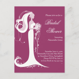 Elegante Braut-Brautparty-Party Einladung 3