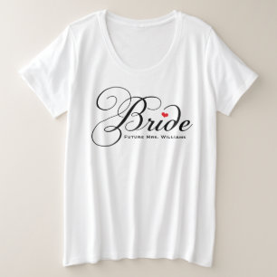 Elegante Braut Future Mrs White Damen Große Größe T-Shirt
