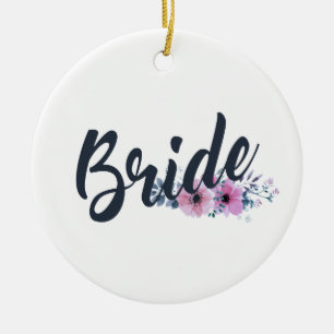 Elegante Braut Hochzeits-Kalligrafie Keramik-Schmu Keramik Ornament