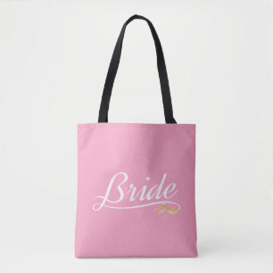 Elegante Braut Hochzeits-Kalligraphie   Einkaufsta Tasche
