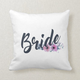 Elegante Braut Hochzeitskalligraphie| Kissen