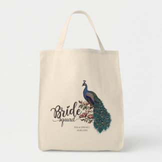 Elegante Braut-Squadratta des Pfaus Tragetasche