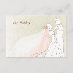Elegante Braut-und Bräutigam-Hochzeit UAWG Karten