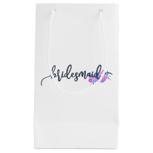 Elegante Brautjungfer Hochzeit Kalligrafie   Gesch Kleine Geschenktüte