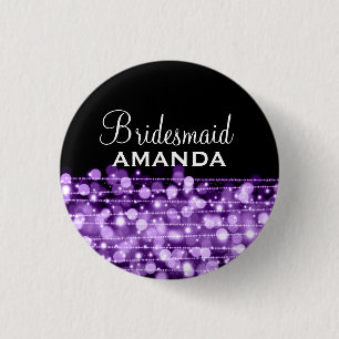 Elegante Brautjungfern-Bevorzugungs-Party-Glitzern Button