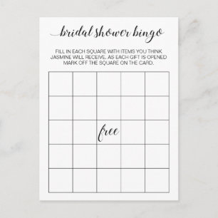 Elegante Brautparty-Bingo-Kartenspiel-Postkarte Einladungspostkarte