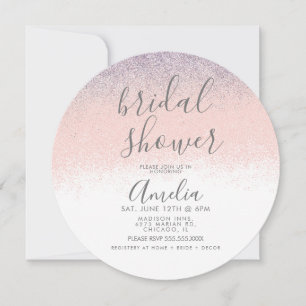 Elegante Brautparty Faux-Ombre-Glitter Rosa  Einladung