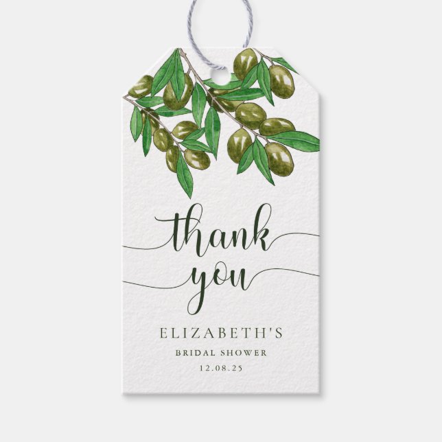 Elegante Brautparty-Geschenketiketten Geschenkanhänger (Vorderseite)