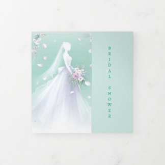 Elegante Brautparty-Trifaltkarte" Dreifach Gefaltete Ankündigung
