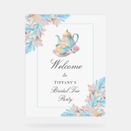 Elegante Bridal Tea Party Brautparty Willkommen Acrylschild