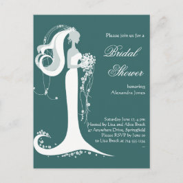 Elegante Bride Brautparty Party Einladung