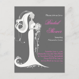 Elegante Bride Brautparty Party Einladung 4