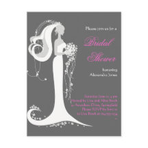 Elegante Bride Brautparty Party Einladung 4