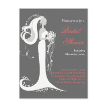 Elegante Bride Brautparty Party Einladung 6