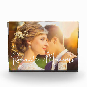 Elegante Bride Groom Romantische Momente Fotoblock