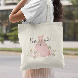 Elegante Bridesmaid Minimalistisch Blush Pink Flor Tragetasche
