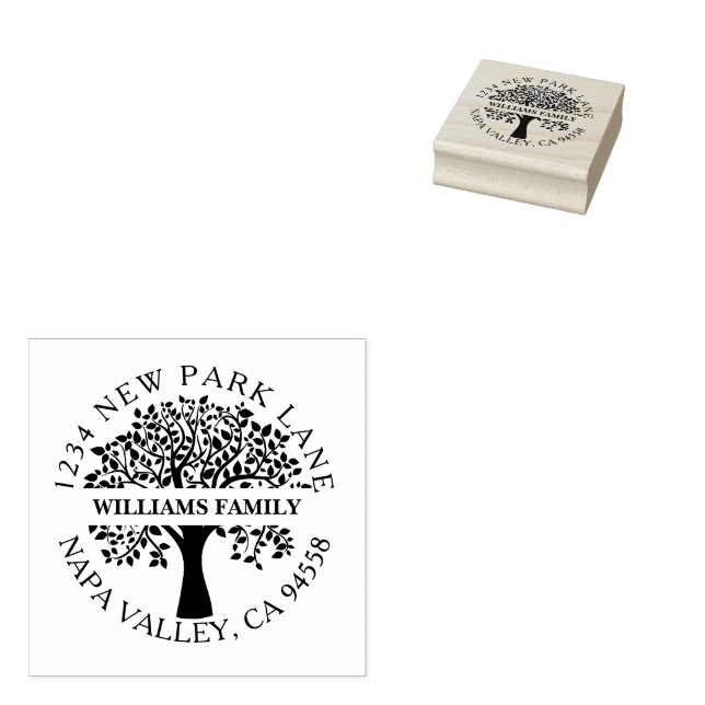 Elegante Briefmarke der Rücksendeadresse Rubber Gummistempel (Stempel)
