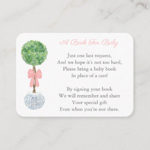 Elegante Bringen Sie ein Buchgedicht Girl Baby Dus Begleitkarte