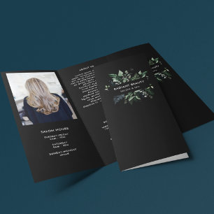 Élégante Brochure Tri-fold Business Foliage Forêt