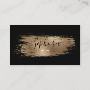 Elegante Bronze-Metallfolien-Pintstroke Visitenkarte