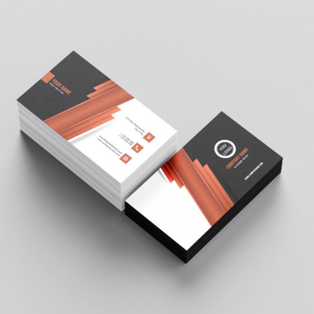 Elegante Brown Business Card Visitenkarte (Von Creator hochgeladen)