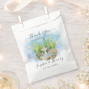 Elegante Brunnen Blume Hochzeiten Tauben Vielen Da Geschenktütchen