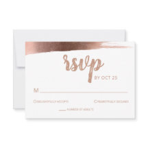 Elegante Brushed Rose Gold Einfache Moderne Hochze
