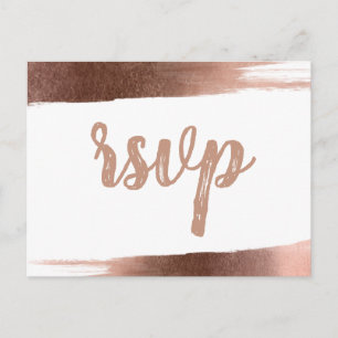 Elegante Brushed Rose Gold Einfache moderne UAWG Einladungspostkarte