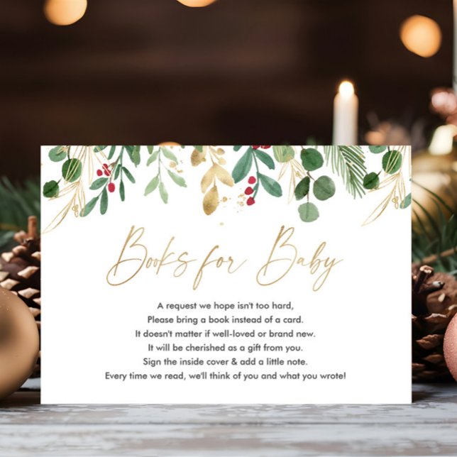 Elegante Bücher für Babybeilagen Begleitkarte (Von Creator hochgeladen)