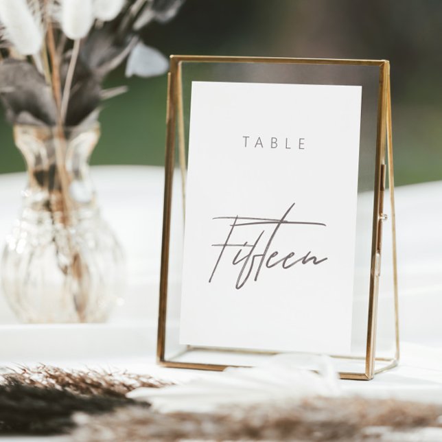 Elegante Budget-Kalligrafie-Hochzeitsstimmung-Tisc (Elegant Budget Calligraphy Wedding Table Number)
