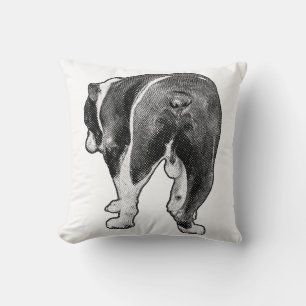 Elegante Bulldog-Studie mit weichen Punkten Kissen