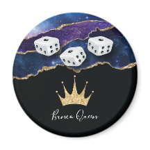 Elegante Bunco Dice Queen Glitzer Gold Crown