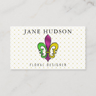 Elegante bunte Fleur-de-Lis-Geschäftskarte Visitenkarte