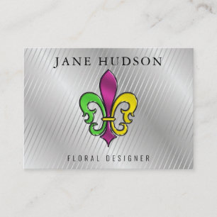 Elegante bunte Fleur-de-Lis-Geschäftskarte Visitenkarte