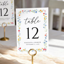 Elegante Bunte Wildblumen-Wiesen-Hochzeit
