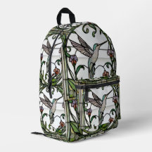 Elegante Buntglas Kunst Nouveau Kolibri