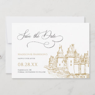 Elegante Burg - Es war einmal - Märchenhochzeit Save The Date