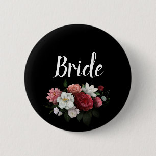 Elegante Burgund und rosa Blume Bride Button