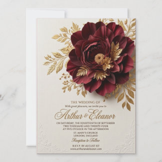 Elegante Burgund- und rosafarbene florale Hochzeit