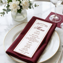 Elegante Burgund-Wappen-Monogramm-Hochzeit